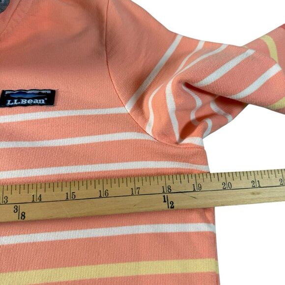 L.L. Bean Women's Rugby Henley Long Sleeve Orange Ombré Size Small - Picture 4 of 6